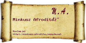 Minkusz Afrodité névjegykártya
